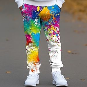 Boys 3D Graphic Gradient Pants Color Fall Winter Active Streetwear Polyester Kids 3-12 Years Outdoor Sport Casual Regular Fit miniinthebox