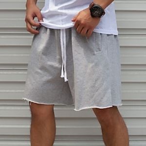 Men's Sweat Shorts Shorts Drawstring Plain Comfort Breathable Outdoor Daily Going out Fashion Casual Black Coffee miniinthebox