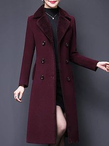 Fall/Winter Elegant Long Sleeve Woolen Coat