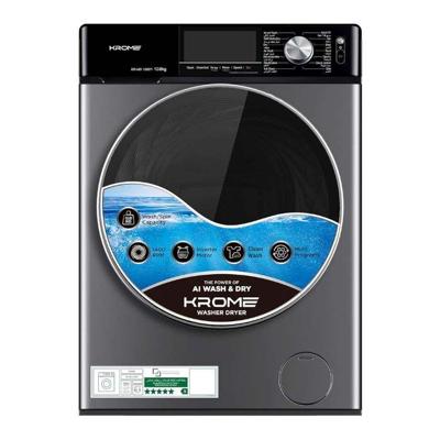 Krome Front Loading Washer Dryer Machine, 12 Kg Washing, 8 Kg Drying, 1400 RPM Spin, Auto Balance, Load Detect, Child Lock