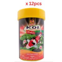 Aquav Koi Fish Flake - 100ML (Pack of 12)