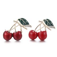 Beautiful Red Cherry Brooch