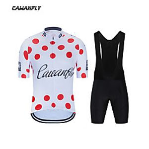 CAWANFLY Boys' Short Sleeve Cycling Padded Shorts Cycling Jersey with Bib Shorts Cycling Jersey with Shorts Spandex Red and White Red  White Blue  Black Bike Shorts Breathable Sports Geometic Lightinthebox