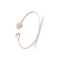 Women's Cuff Bracelet Bracelet Heart Heart Fashion Rhinestone Bracelet Jewelry Gold / Silver For Christmas Party Evening Gift Date miniinthebox - thumbnail