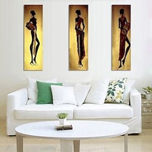 African Woman Classic Home Wall Art Canvas Painting For Home Decor Handmade People Modern Stretched Canvas Decorative Pictures miniinthebox