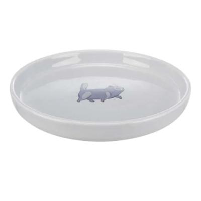 Trixie Ceramic Bowl Flat & Wide For Cats - Grey 23cm Trixie Ceramic Bowl Flat & Wide For Cats - Grey 23cm
