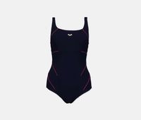 Womens One Piece Swimsuit  Navy Blue Combo - thumbnail