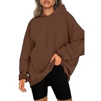 Womens Oversized Hoodies Sweatshirts Fleece Hooded Pullover Tops Sweaters Casual Comfy Fall Fashion Outfits Clothes 2023 miniinthebox - thumbnail