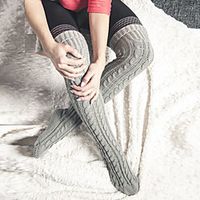 Fashion Comfort Women's Socks Solid Colored Stockings Socks Warm Casual Blushing Pink 1 Pair miniinthebox - thumbnail