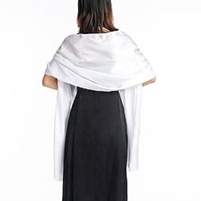 Women's Women's Shawls  Wraps Party Holiday Cocktail Party Silver Red Purple Scarf Pure Color  Satin  Fall  Winter  Spring  Summer Lightinthebox