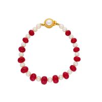 Ruby Pearl Bracelet (JPAPR-19-175) Ruby Pearl Bracelet (JPAPR-19-175)
