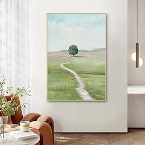 Oil Painting Handmade Hand Painted Wall Art Impression Landscape Canvas Painting Home Decoration Decor Stretched Frame Ready to Hang miniinthebox