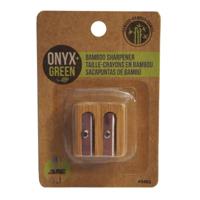 Onyx + Green Double Sharpener Bamboo