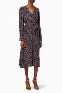 Yasselmia Floral Midi Dress in Chiffon