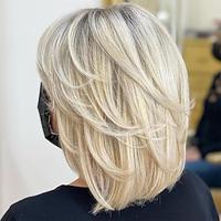 Wavy Layered Wigs with Curtain Bans for Women Short Platinum Blonde Highlights Curly Bob Wig Bleach Blonde Wavy Bob Wig with Bangs Synthetic Mixed Blonde Wig for Women Lightinthebox