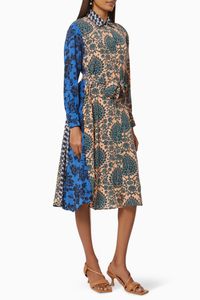 Celtico Shirt Dress in Silk Crepe de Chine