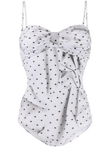 White/Black Nylon Bodysuit