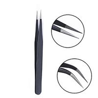 2pcs stainless steel anti static tweezers nail art tool miniinthebox - thumbnail