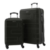 PARA JOHN 2-Pieces Hardside Travel Trolley Luggage Set DARK GREY 20/28