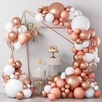 86pcs Orange Rose Gold Metal Warm Winter Latex Balloon Suitable For New Year Christmas Wedding Birthday Celebration Anniversary Party Decoration Lightinthebox - thumbnail