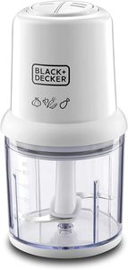 Black+Decker 300W 500ml 2 Speed Vertical Chopper for Chopping, Mincing & Pureeing, White - SC310-B5