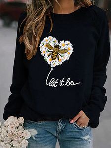 Round Neck Print Long Sleeve T-shirt