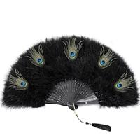 Retro Vintage Roaring 20s 1920s Feather Fan The Great Gatsby Flapper Girl Women's Feather Halloween Party / Evening More Accessories Lightinthebox