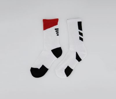 Kids Boys 2 Pairs Performance Socks Red/White/Black Kids Boys 2 Pairs Performance Socks Red/White/Black