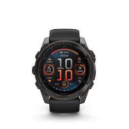 Garmin Fenix 8 Smartwatch 51 mm AMOLED sapphire carbon gray DLC titanium with black/pebble gray silicone (0100290521)