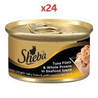 Sheba Tuna & Prawn In Sea Food Wet Cat Food 85G (Pack of 24)