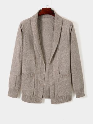 Men Casual Lapel Collar Pocket Knit Cardigan Sweater Men Casual Lapel Collar Pocket Knit Cardigan Sweater