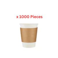 Hotpack Kraft Sleeves For 8 Oz Paper Hot Cups 1000 Pieces - HS8