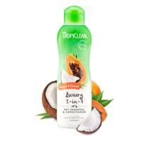 Tropi Clean Papaya & Coconut Luxury 2-in-1 Shampoo and Conditioner For Pets, 20oz