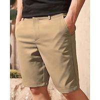 Men's Shorts Work Shorts Button Pocket Plain Wearable Short Outdoor Daily Going out Fashion Classic Black Camel Micro-elastic Lightinthebox