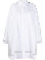 Maison Margiela sheer trimmed shirt dress - White - thumbnail