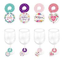 12pcs/set Mother's Day Decorations Drink Marker Cards for Themed Beverages - Unique Inserts for Wine Glasses, Perfect for Party Supplies Lightinthebox