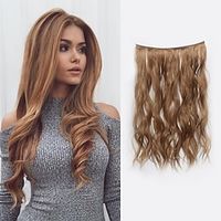 Wavy Bouncy Curl Synthetic Hair 22 inch Hair Extension Clip In / On Fishing Line Hair 1 Pack Silky Smooth Fluffy All miniinthebox