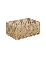 Homesmiths Large Rectangle Paper Rope Basket Natural 34 x 23 x H15 cm