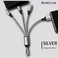 Charge 3 in 1 USB Cable for Huawei for iPhone 14 13 11 Pro Fast Charge 8 Pin Micro USB Type C Cable for Samsung miniinthebox
