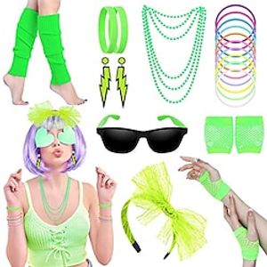 1980s Outfits Women's Cosplay Costume Halloween Party Halloween Festival Gloves Lightinthebox