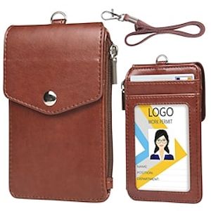 ID Card Holder with Lanyard Badge Card Holder Zipper Cover Head Card Holder with Easy Pull Buckle miniinthebox