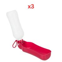 Trixie Bottle With Bowl 500ml For Dogs Red 500ml (Pack of 3)