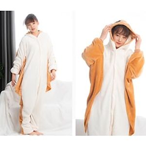 Adults' Kigurumi Pajamas Nightwear Mouse Character Onesie Pajamas Flannel Cosplay For Men and Women Carnival Animal Sleepwear Cartoon Festival / Holiday Costumes miniinthebox