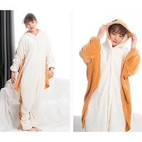 Adults' Kigurumi Pajamas Nightwear Mouse Character Onesie Pajamas Flannel Cosplay For Men and Women Carnival Animal Sleepwear Cartoon Festival / Holiday Costumes miniinthebox - thumbnail