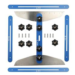 Stair Treads Gauge Template Tool,Stair Jig, Aluminum Alloy Stair Measuring Tool,Adjustable Measurement Tool, Shelf Scribe Layout Tool for Stairs,Risers,Shelf and Cutting Drywall Lightinthebox