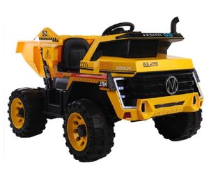 Megastar 4Wd Dumpster Roader 12V Electric Battery Ride On 4X4 Double Seat Truck - Yellow