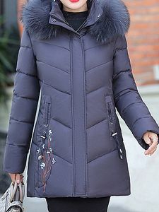 Winter Mid-length Embroidered Coat