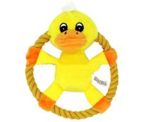 Plush Pet Squeakz Spinnnerz Ducky/Piggy/Beary Dog Toy - 13 X 18Cm