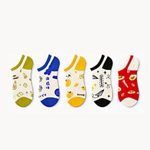 Fashion Comfort Women's Socks Cartoon Socks Casual Socks Medium Casual Multi color 5 Pairs / Sport miniinthebox