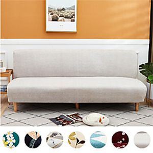Stretch Futon Cover ,Armless Sofa Cover Folding Sofa Bed Cover Printed Futon Slipcover Furniture Protector Without Armrests miniinthebox
